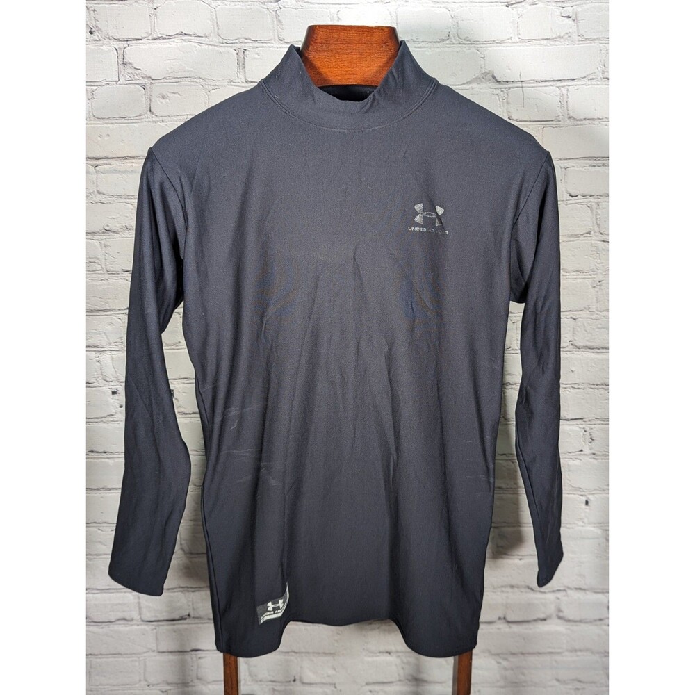 Under Armour Shirt Mens XL Black Fitted Compression Tactical Long Sleeve Heavy